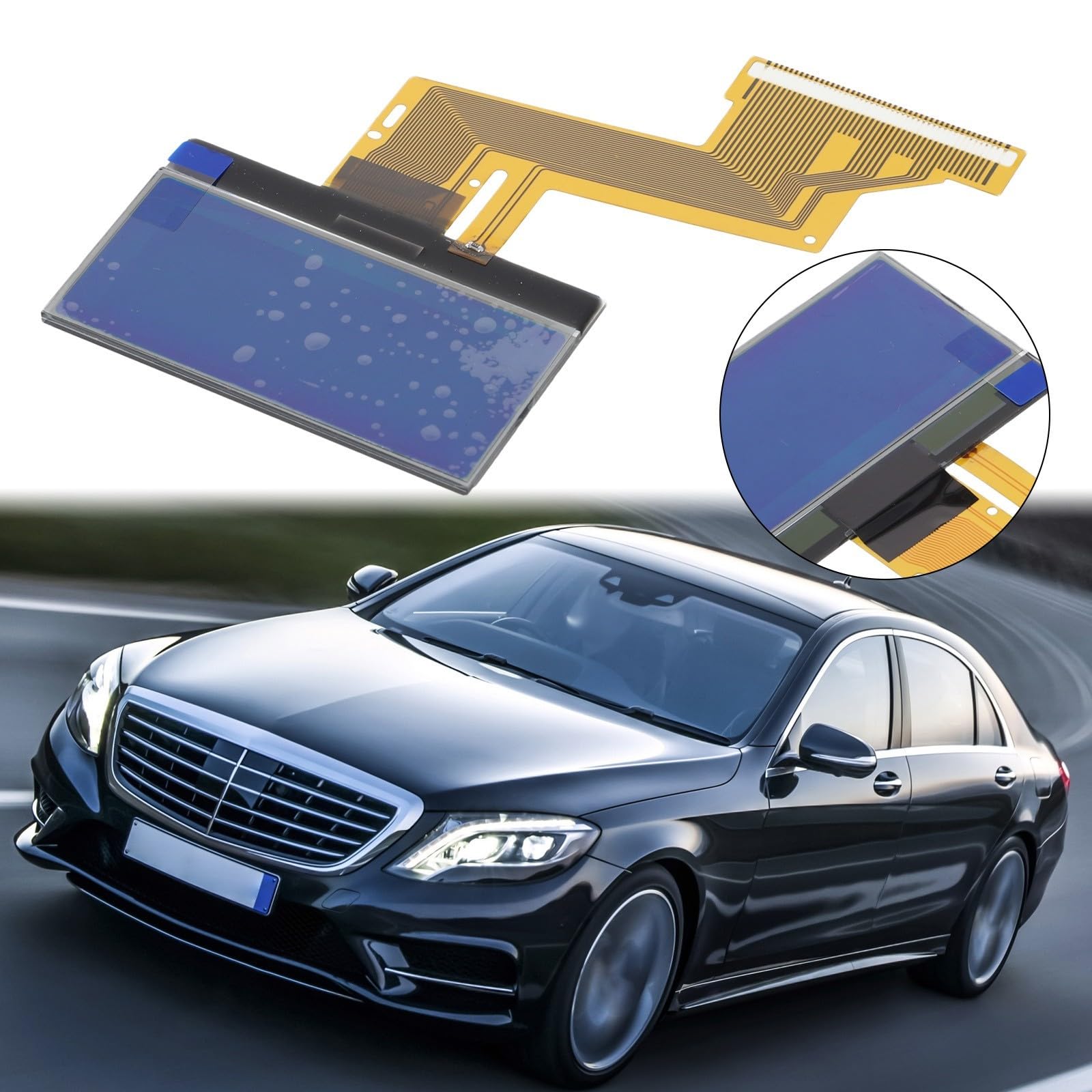 Für Vito W639 Armaturenbrett Display, Für Viano Instrument Cluster LCD Bildschirm, Tacho Reparatur Ersatzteil für 2004-2008 Modelle, Schwarz Gelb Gauge Panel