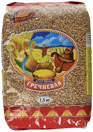 Russkoe Pole Buckwheat groats 3.30 Pounds/ 1.5 KG 100% Whole grain Pack of 1