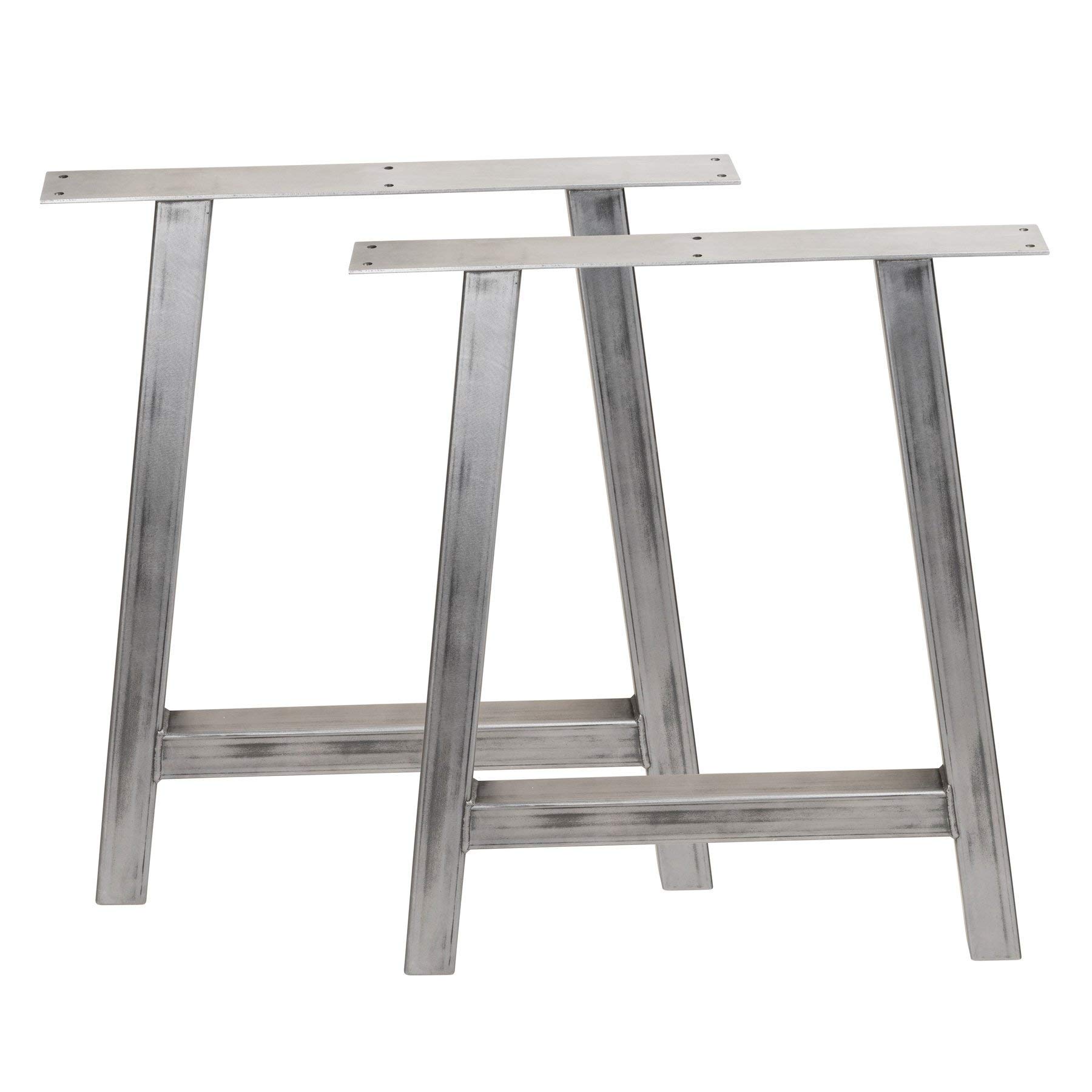 CAROLINA LEG CO. A-Frame Metal Table Legs - 29" x 24" - Modern Black Steel Legs - Made in NC - Wax Finish