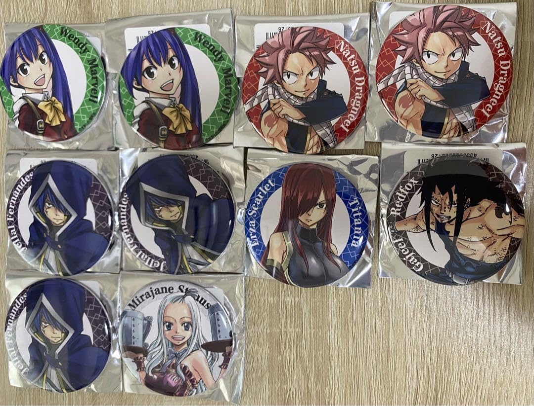 Amazon.co.jp: フェアリーテイル fairy tail 版画展 缶バッジ 10点