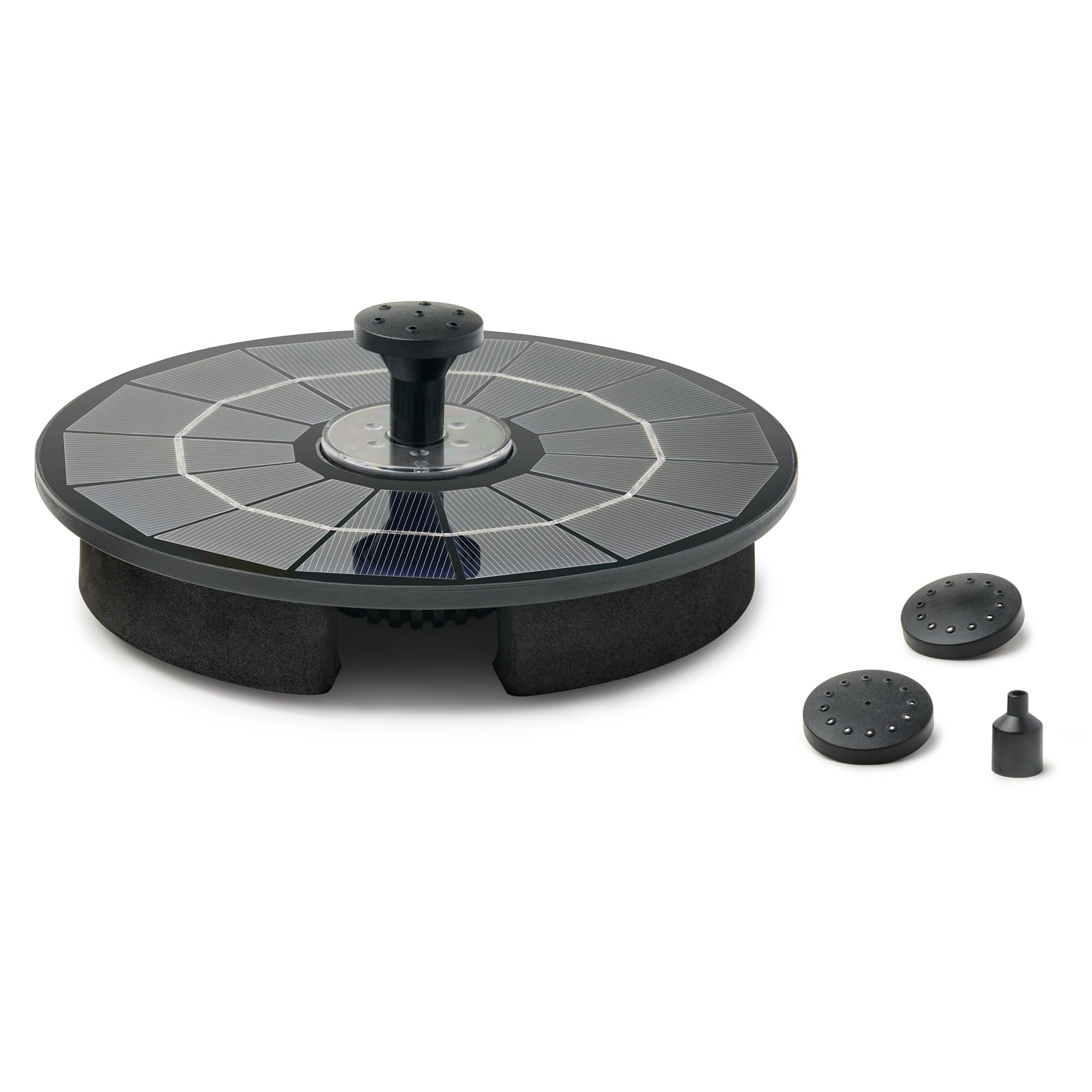 Pontec PondoSolar LED Island Pompe de jeu d'eau solaire avec LED et batterie Fontaine solaire pour étang et petit jardin