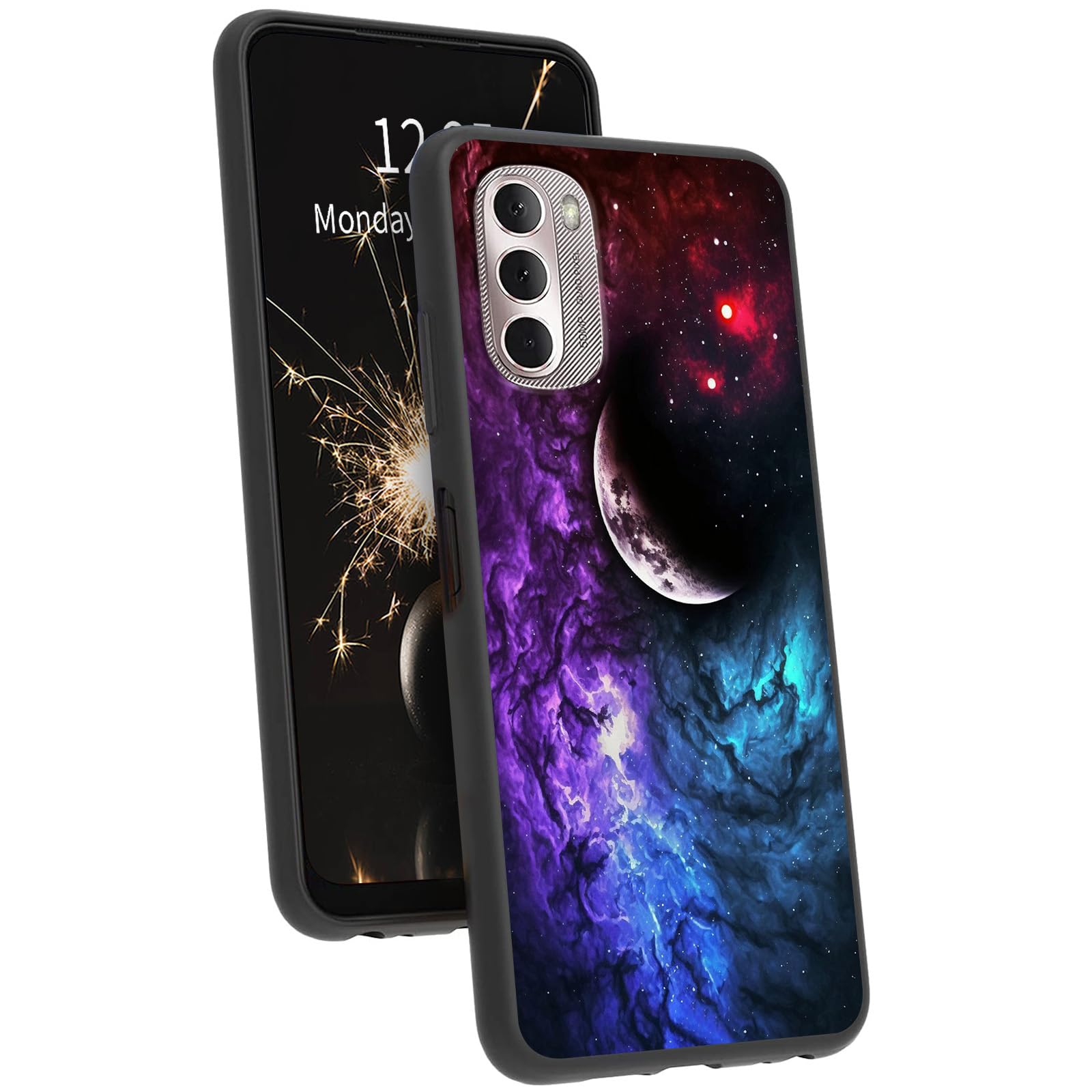 Funda para Moto G Stylus 2022 con patrón de galaxia púrpura para mujeres, hombres y niñas, suave, delgada, TPU a prueba de golpes, funda para teléfono Motorola Moto G Stylus 4G 2022