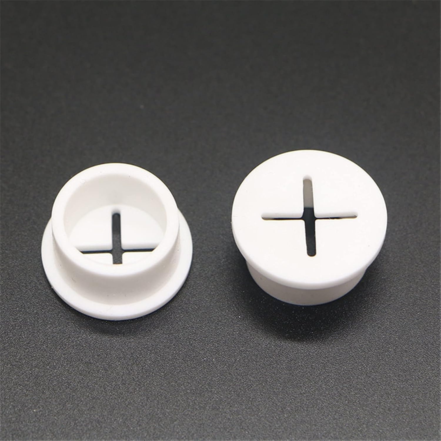 Przelotka biurkowa, 20 szt. elastycznych silikonowych przelotek do kabli i gumowych przelotek(Black,20mm)