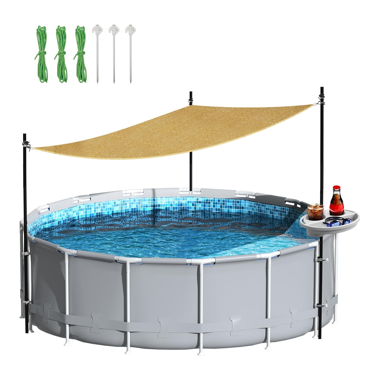 Vidoya Above Ground Pool Shade Canopy