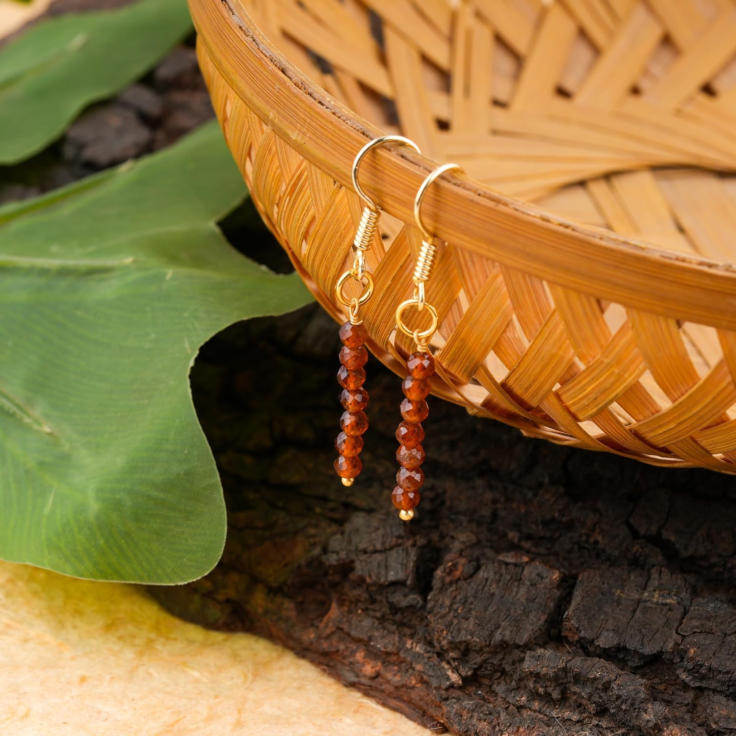 Handmade Beaded Hoop Earrings for Women - Gold Plated Ring Earrings - Lightweight Boho Statement Jewelry - Image 4