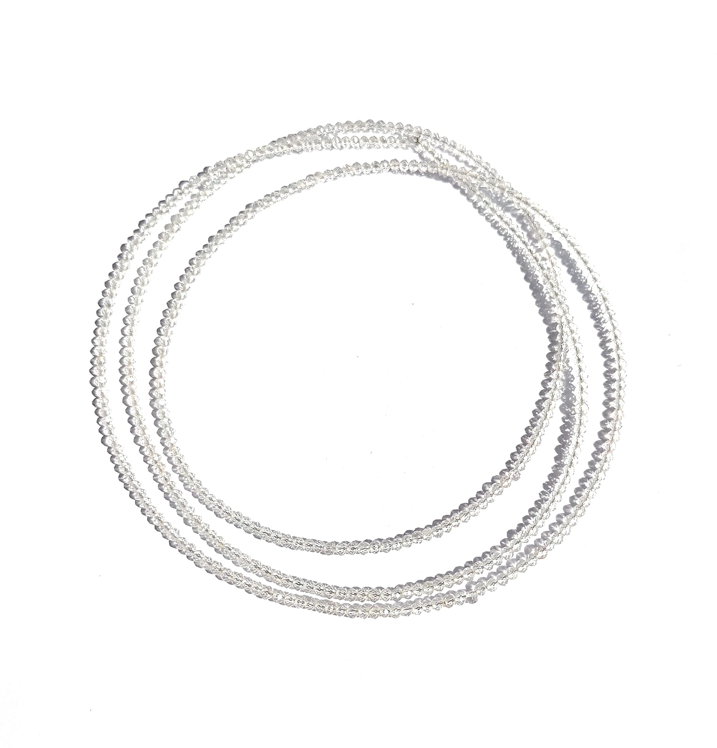 Perles topaze blanche fil de 66 cm : finissez vos colliers sans manquer de pierres