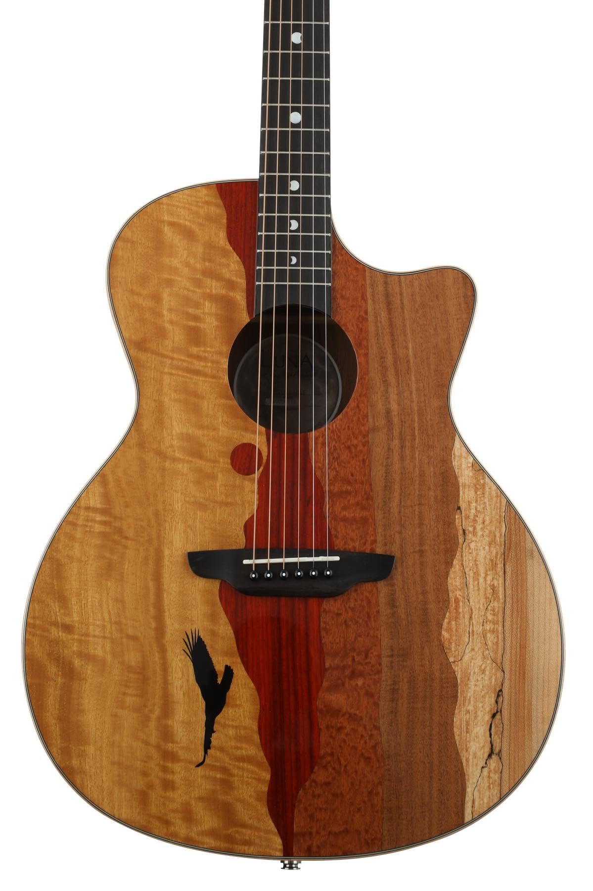 Amazon | Luna Vista Eagle Tropical Wood Guitar, Natural