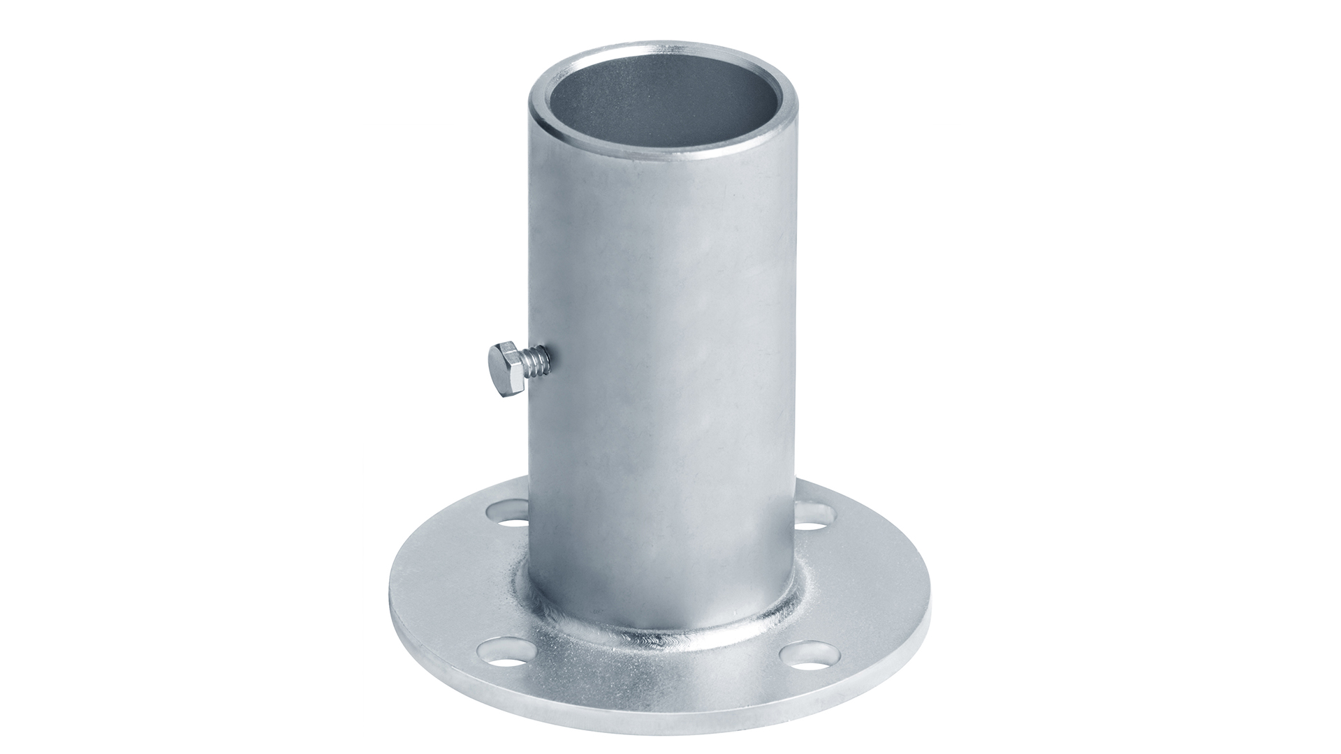 4-Pack 1-5/8" Chain Link Fence Post Floor Flanges – Heavy-Duty Round Base For Concrete