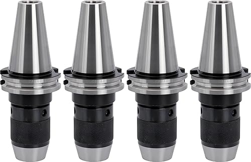 Portabrocas sin llave con rodamiento de bolas cónico CAT 40, diseño integral, capacidad máxima de 38 pulgadas