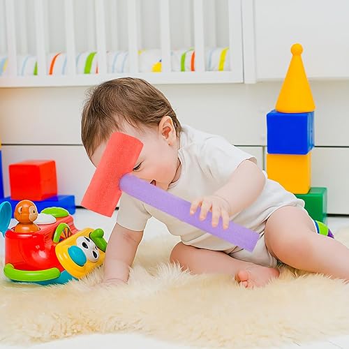 Miniatura 4 de DECHOUS Martillo de espuma de juguete para niños pequeños, mazos de espuma de utilería, martillo portátil, accesorios de martillo para niños, 5 uds