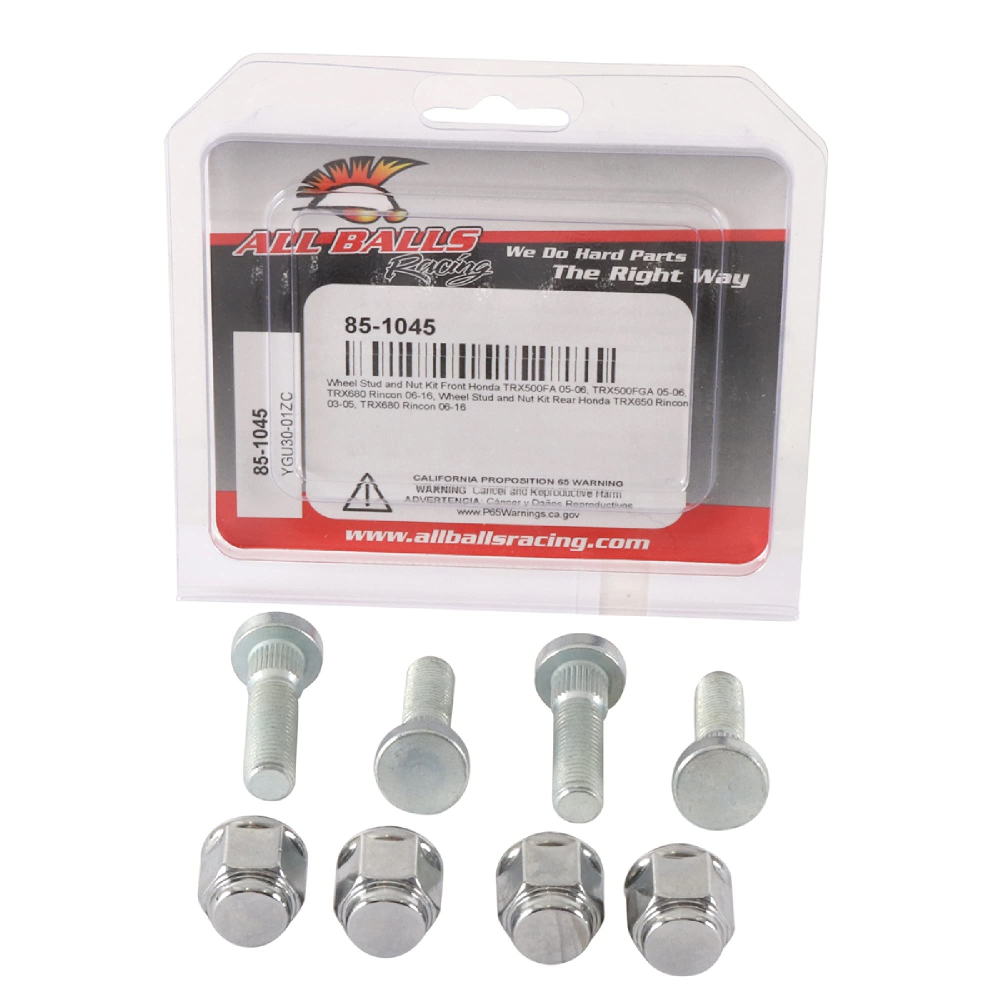 Amazon.com: All Balls Racing Wheel Stud and Nut Kit 85-1045