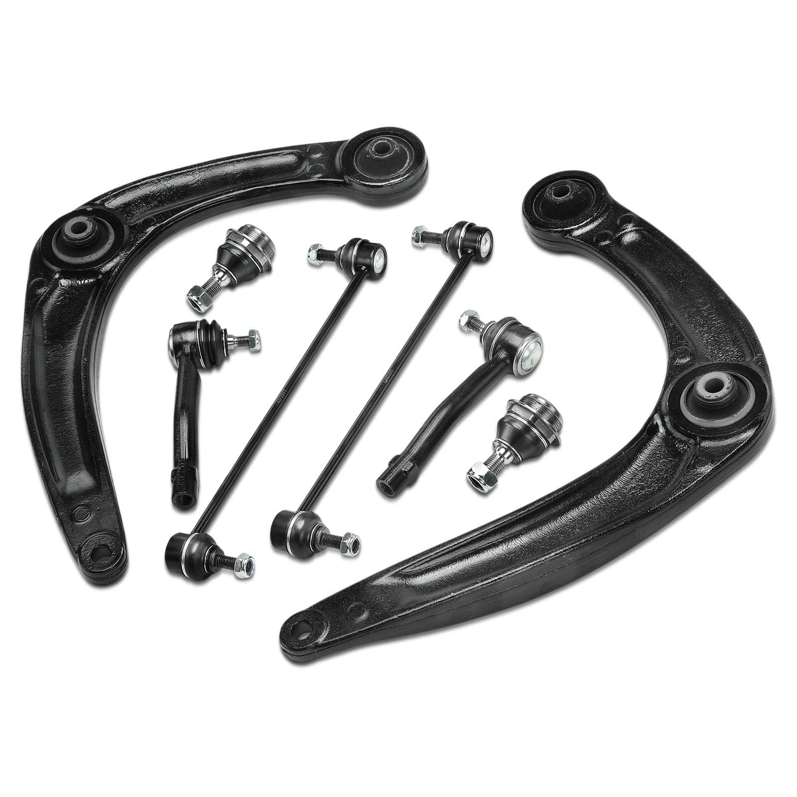 Frankberg Ensemble de 8 bras de suspension avant 9804947480 | Compatible avec: 3008 MPV 0U, C4 II NC, DS4 NX, 5.008E3 0E 0U, 308 CC 4B, 308 SW I 4E 4H, 308 I 4A 4C