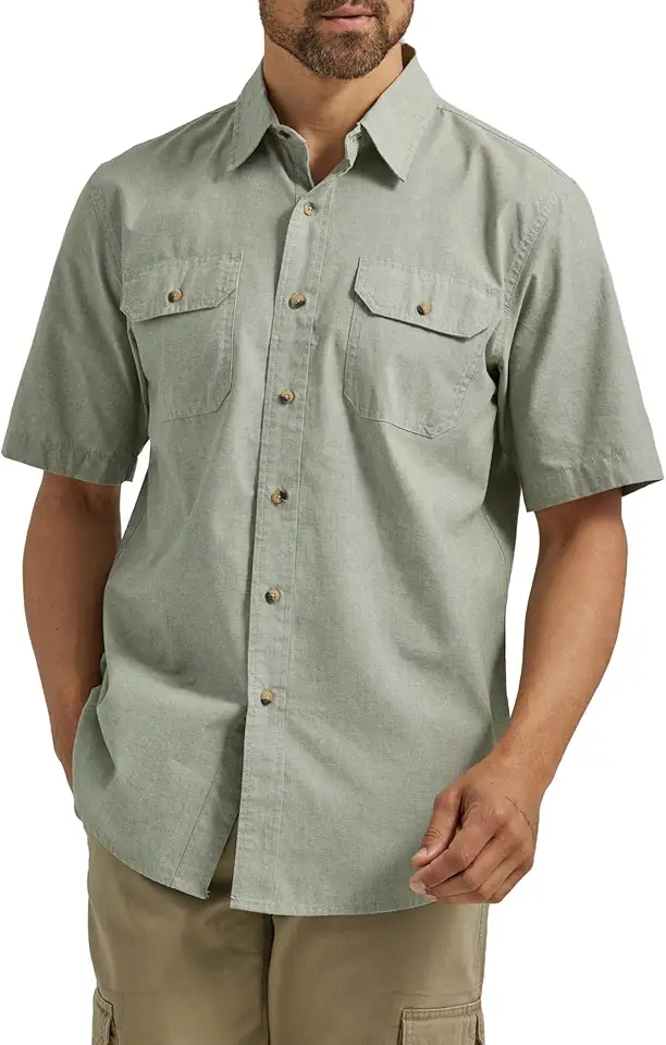 Wrangler Authentics Men's Short Sleeve Classic Woven Shirt