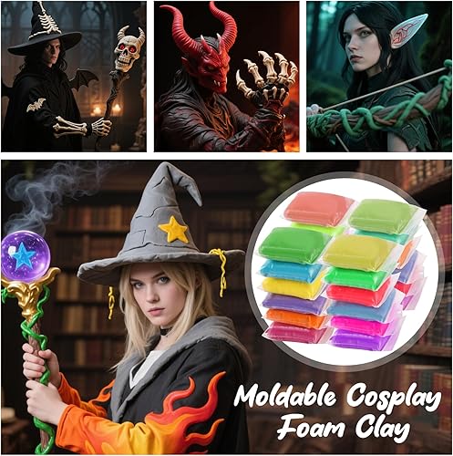 Miniatura 4 de CALPALMY Arcilla de secado al aire (8.5 onzas), paquete de 24 colores de arcilla de espuma moldeable, arcilla suave de secado al aire para regalos