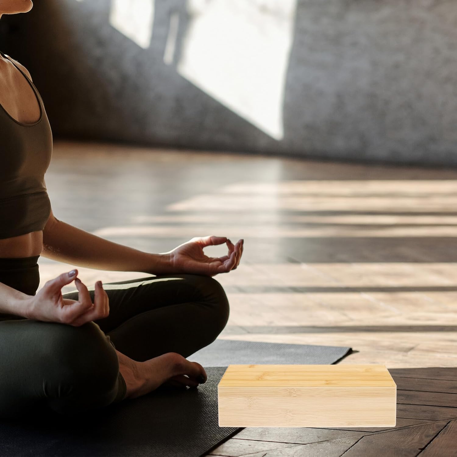 Natural Brick Exercise Tool Non-slip Support for Pilates Dance and Stretching Practice