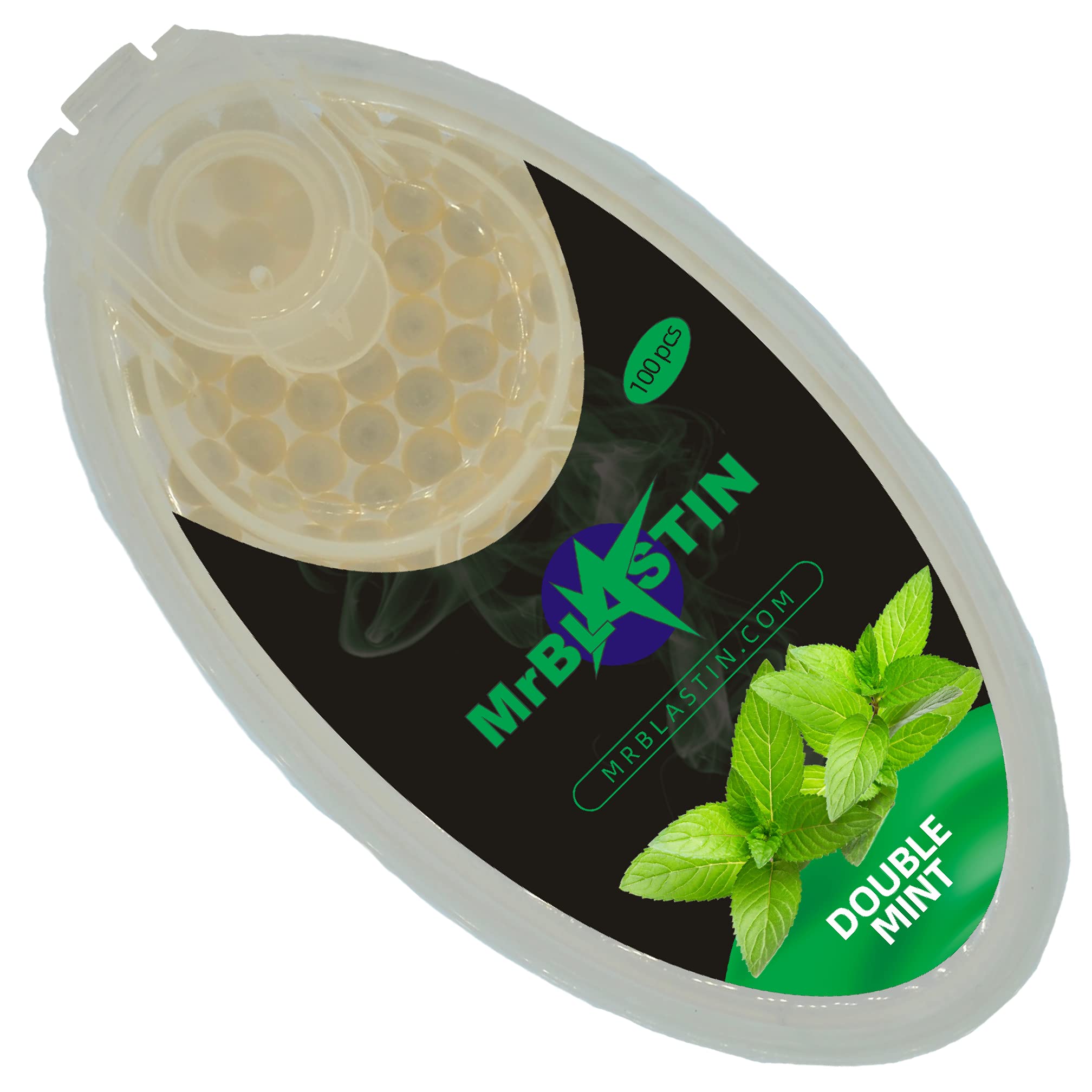MrBlastin100 pcs Double Mint Crushballs for Cigarette Filters Insertion, Many Flavours Available, Menthol Mint Crush Balls, Flavoured Capsules. Click on Inserts Beads (Double Mint)