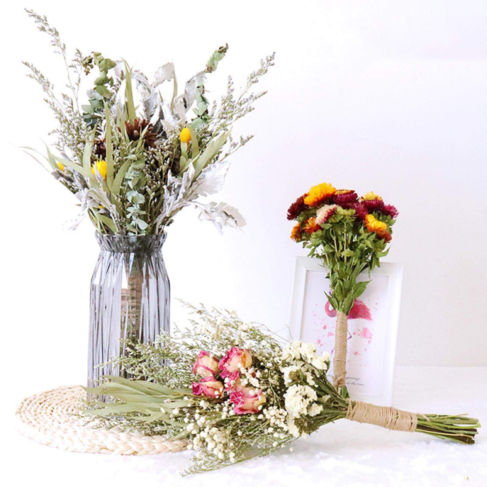 Gedroogde geperste bloemen 2 dozen echte gedroogde bloemen natuurlijke veelkleurige gedroogde bladeren geperst prachtige mengsels voor hars doe -het-zelf decoratie cadeau kaars fotolijst handwerk