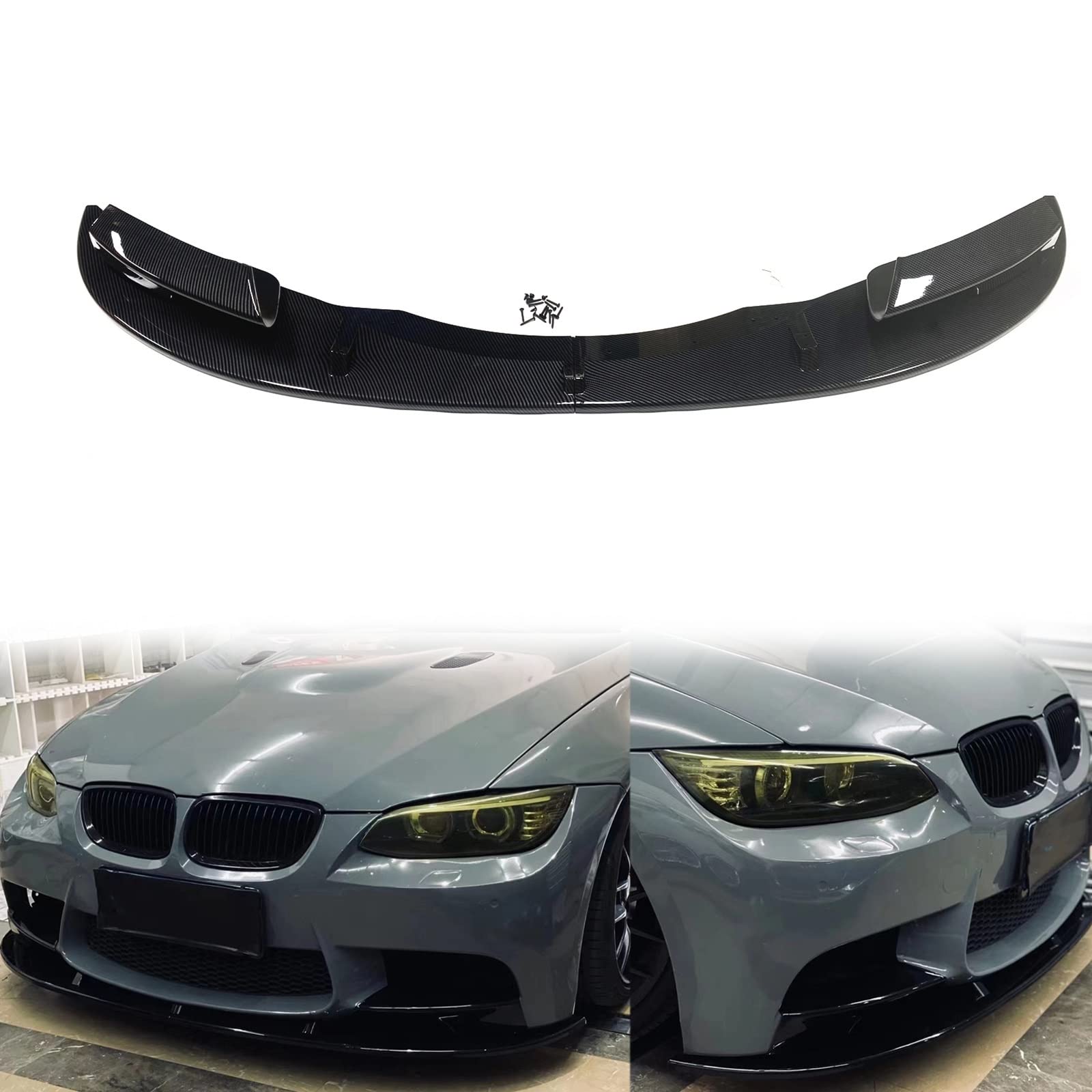 Lame de voiture pour E93 M3 lèvre de pare-chocs avant look carbone