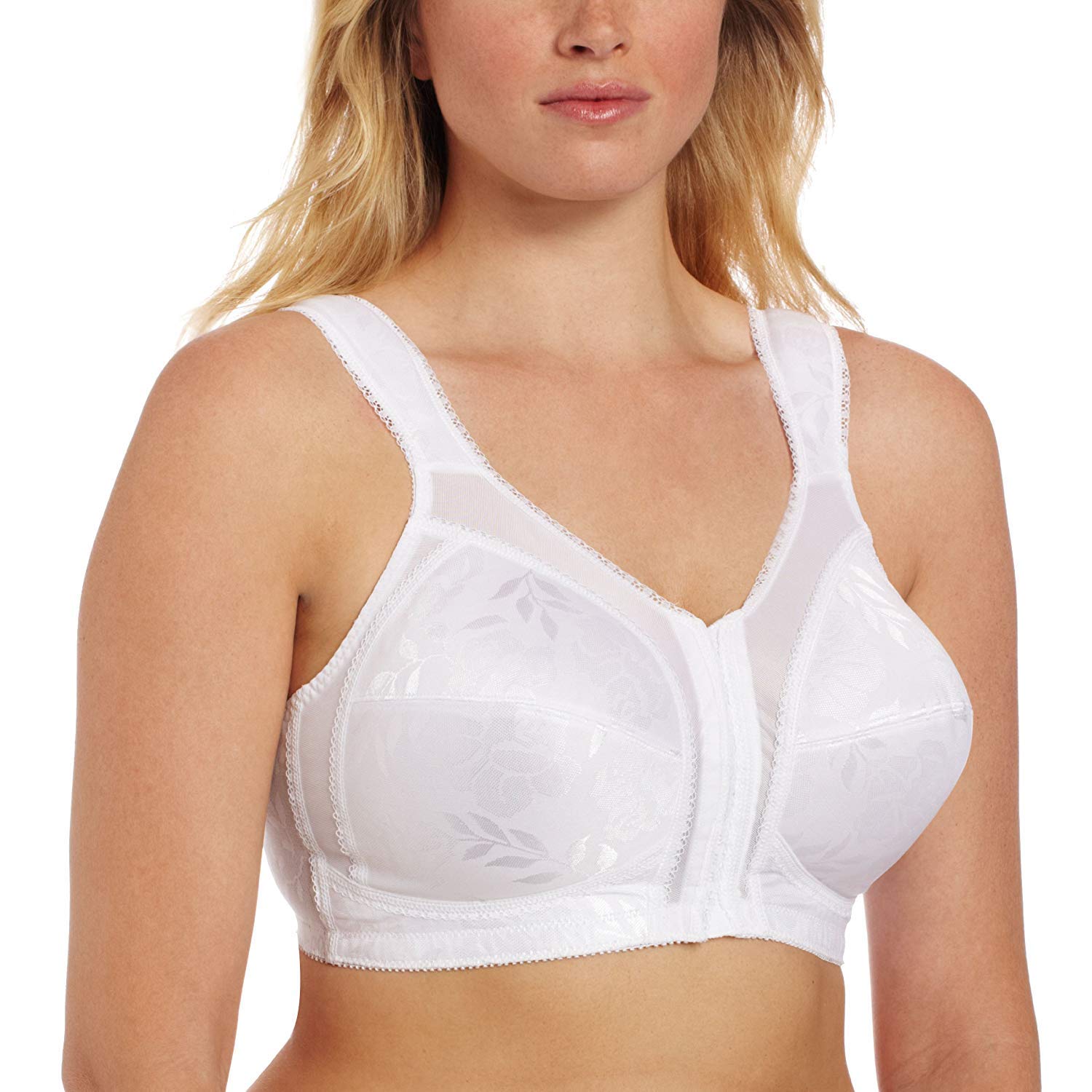 Playtex Women's Front Close with Flex Back Bra, White, 44C