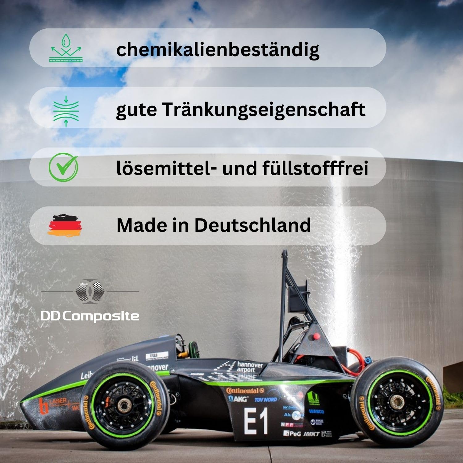 DD Composite Epoxidharz 4307 mit Härter 1203-F Laminierharz für Beschichtungen Reparaturen Formenbau hervorragende Haftung auf vielen Untergründen