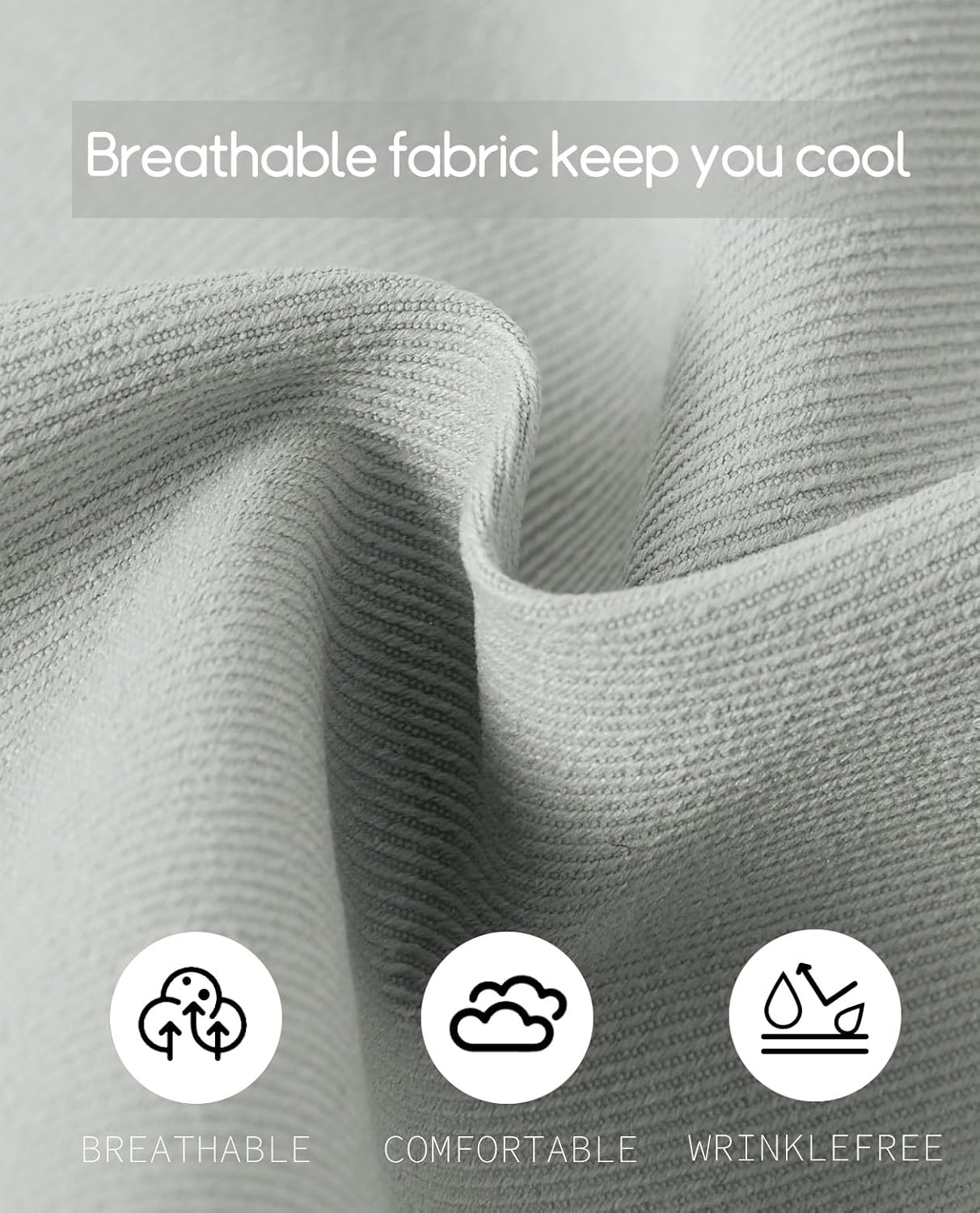 Poplee Men's 2 Pack Casual Twill Chino Shorts Slight Summer Beach Elasticity Cotton Shorts with Elastic Waist Drawstring - Image 6