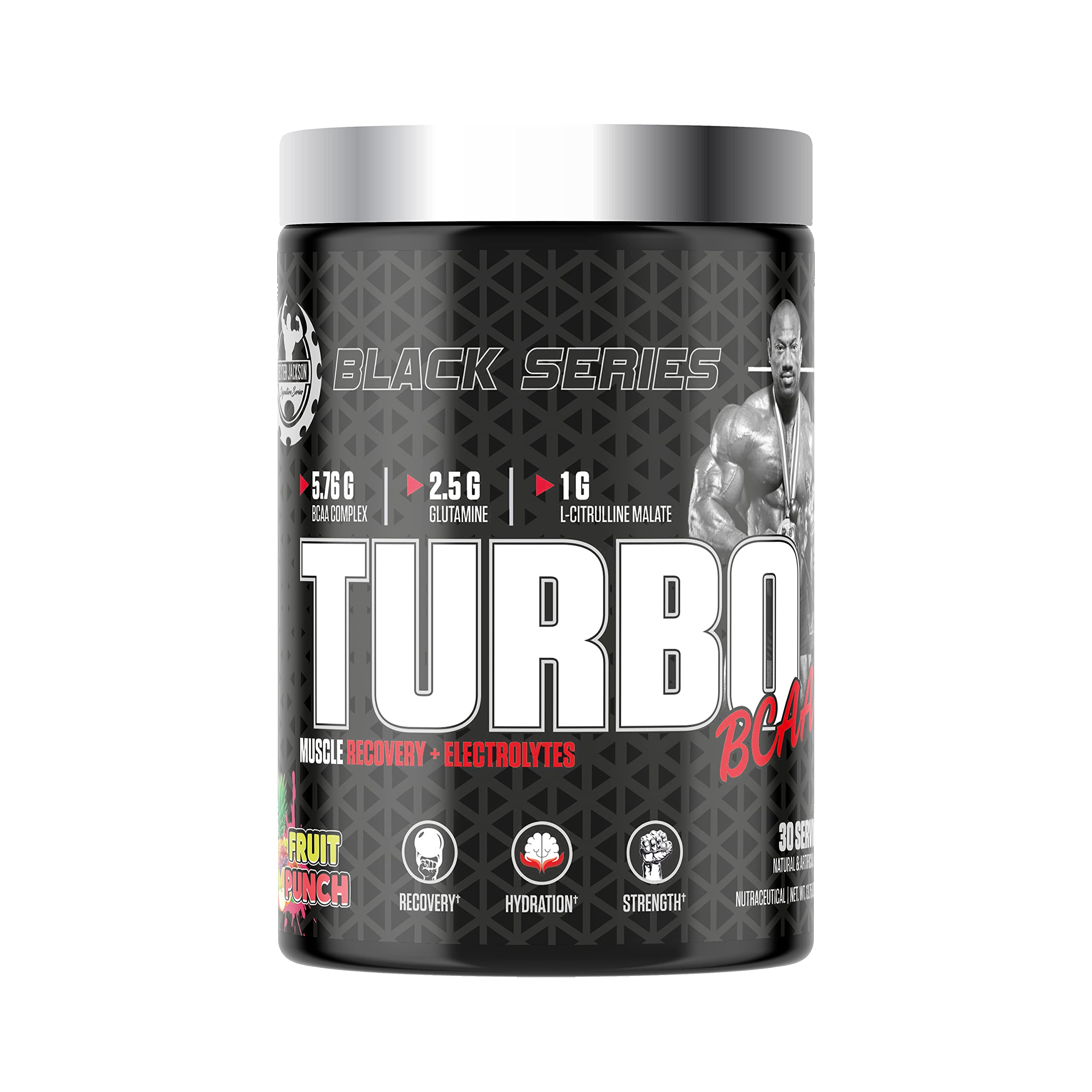 Sponsored Ad - Dexter Jackson Black Series Turbo BCAA - Fruit Punch Flavor | 30 Servings, 390g - Advanced Muscle Recovery Formula for Enhanced Performance