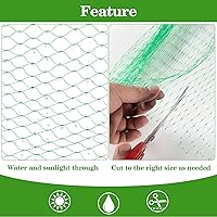 Vista 4 de Red de aves para jardín de 13x33 pies - Sukh Red de malla para protección de jardín, cerca de aves, red para plantas, gallinero, protección