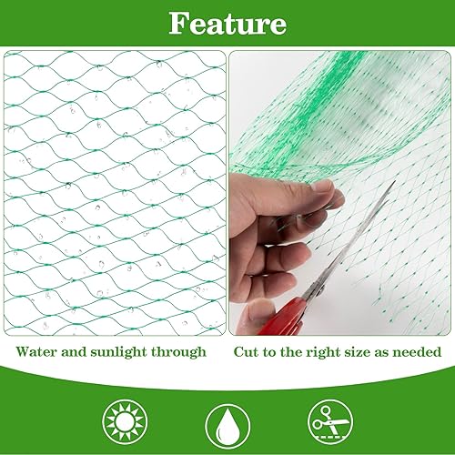 Miniatura 4 de Sukh - Red para pájaros para jardín, 13 x 33 pies, malla de jardín para protección del jardín, valla de pájaros, malla de plantas, gallinero,