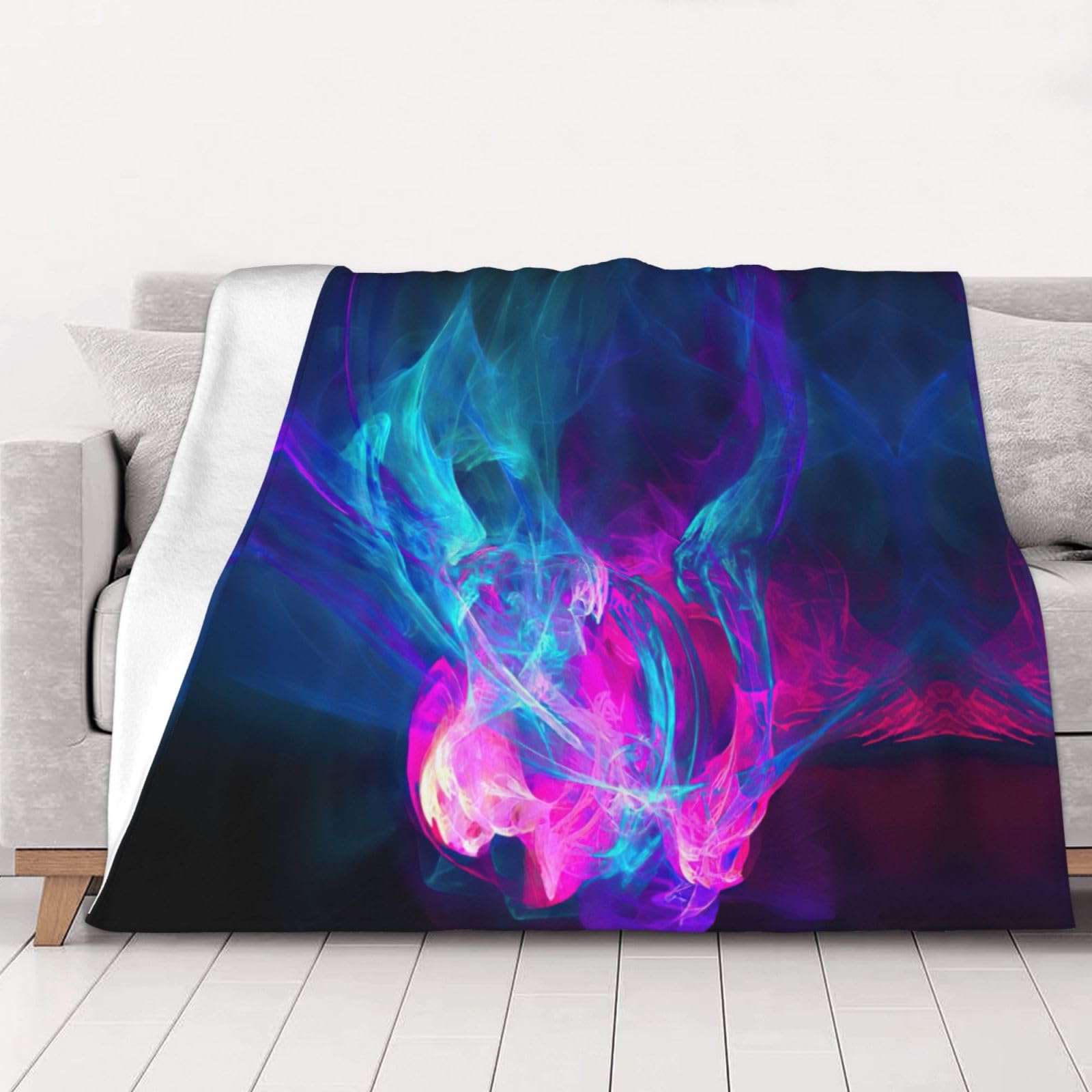 Couverture douce et chaude en microfibre premium bicolore