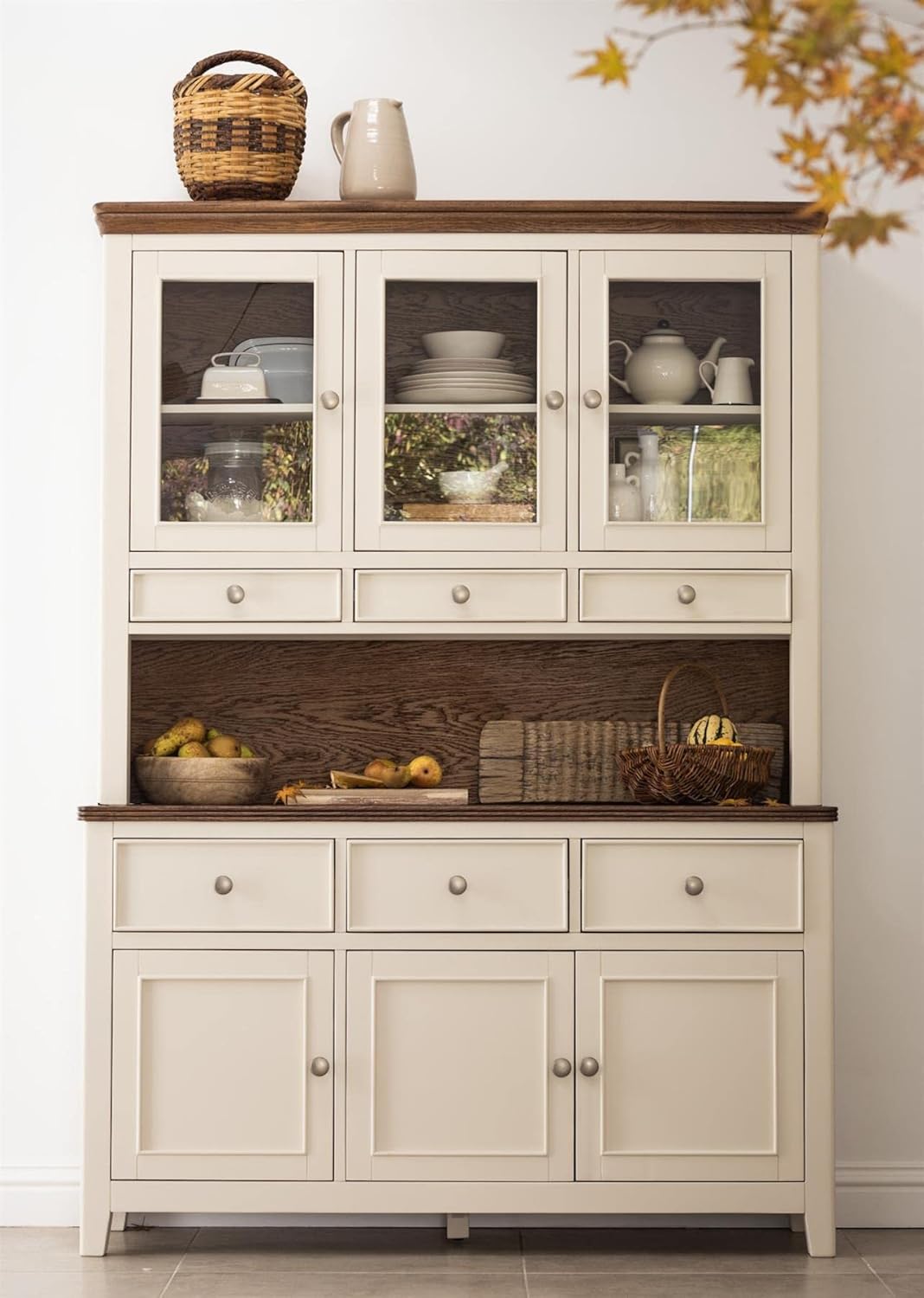 Statement Furniture Queensbury Large Display with Oak Tops