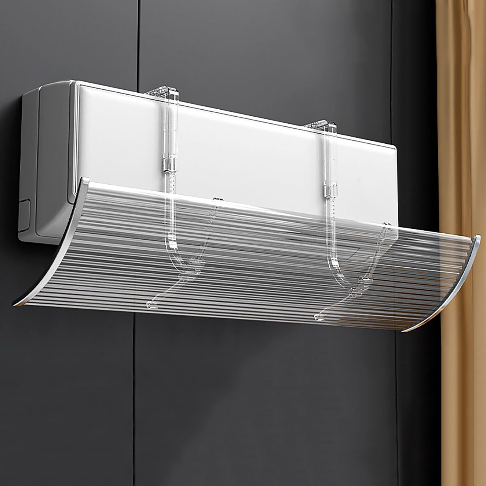 YCYHXJB Transparent Air Conditioner Deflector, Adjustable AC Air Flow Deflector, Mini Split Air Deflector Enhance Cooling and Heating Circulation(90cm/35.4in)