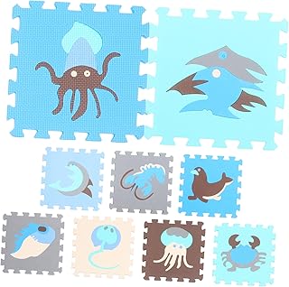 ibasenice Tapete De Brincar Para Crianças 9 Peças Tapete De Brincar Para Bebês Tapete De Brincar Para Bebês Tapete De Quebra-Cabeça Tapete De Quebra-Cabeça Interligado Tapete De