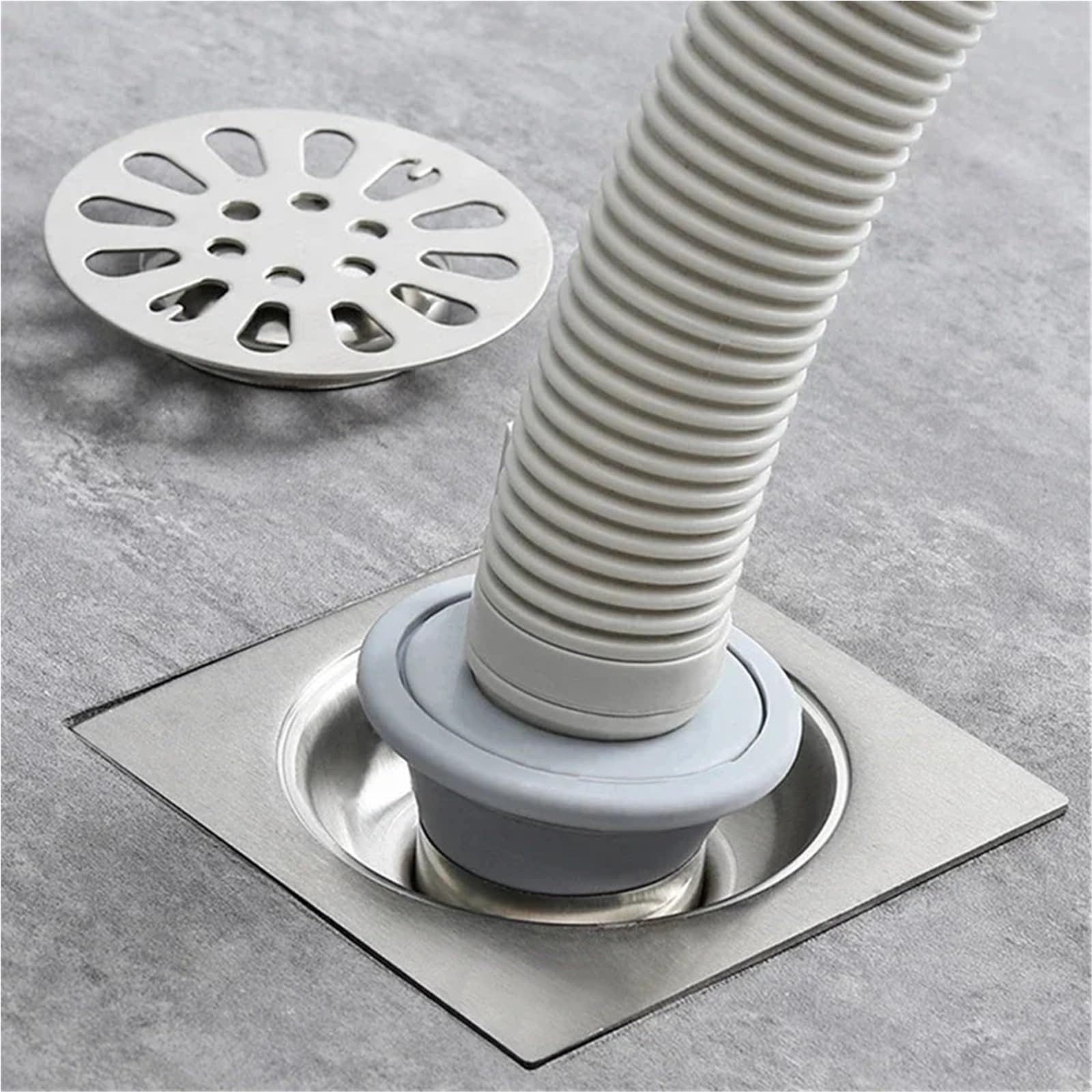 NúCleo De DesagüE de Suelo para Ducha Filtro Central Desodorante for Drenaje de alcantarillado Silicona(Dark Gray)