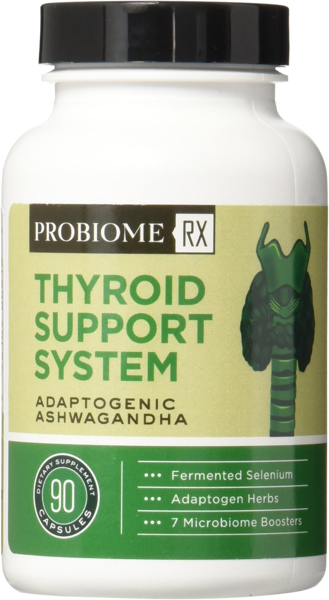 Thyroid Support System with Fermented Selenium and Adaptogen Herbs, 50 Billion CFUs Per Serving, Bacillus Subtilis, Bacillus Clausii, and Bacillus Coagulans, 90 Capsulesรขโฌยฆ