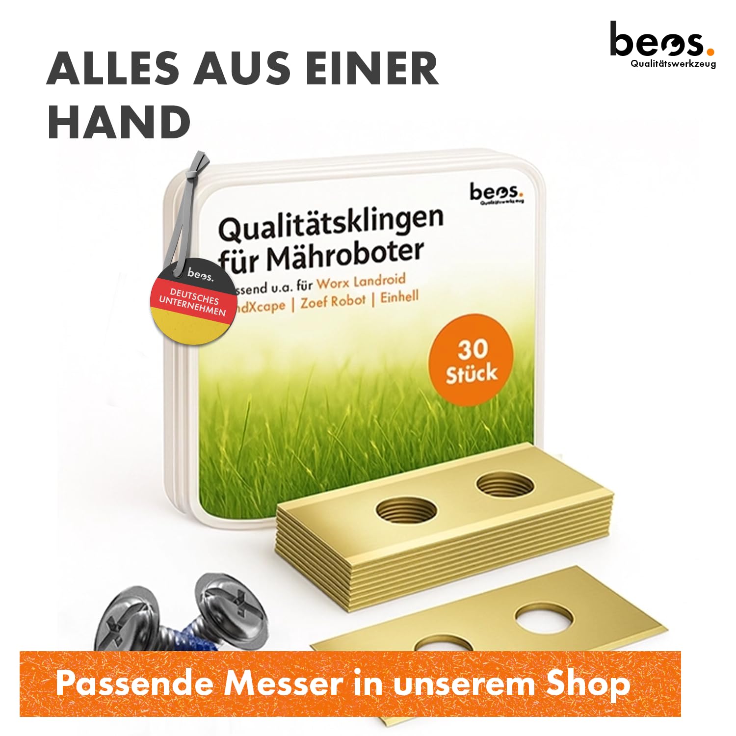 beos Premium Mähroboter Tuning-Messerteller für 6x Klingen - glasfaserverstärkte Messerscheibe - Drehscheibe kompatible mit Worx Landroid S&M (ab 2020) & Landxcape