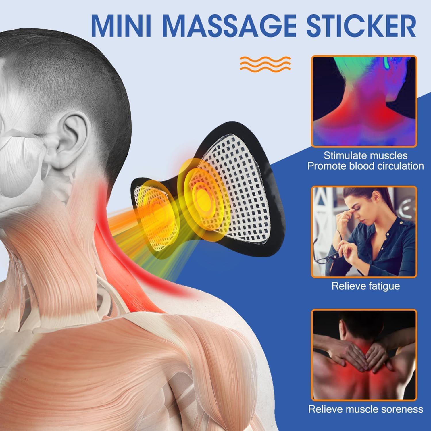 Mini Butterfly Tens Massage with 8 mode, shoulder, neck, arms, hands, feet, neck, men/electric rechargeable portable EMS patch for men/women (free mobile stand) Mini Butterfly Tens Massage with 8 mode, shoulder, neck, arms, hands, feet, neck, men/electric rechargeable portable EMS patch for men/women (free mobile stand)