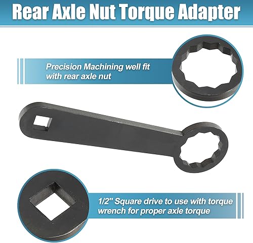 Miniatura 4 de Motoforti Herramienta de llave de tuerca de eje trasero de 1.417 in para motocicleta Harley Davidson Touring - HD-47925, ajuste de tensión