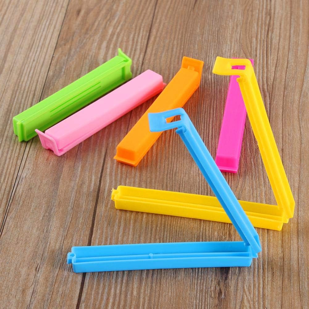 Indian Crafts Idea 12pc Kitchen Plastic Storage Food Snack Seal Sealing Bag Clips Sealer Clamp S,M,L in Multi Color