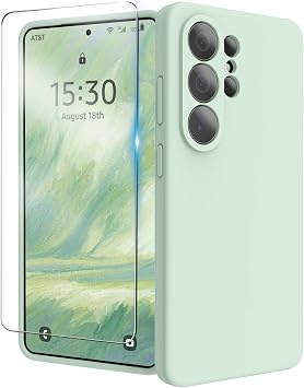 Ultra Silicone Case for Samsung Galaxy S26 - Light Green 69 Zoll Fl ssigsilikon H lle mit Schutzfolie Upgraded Kameraschutz Soft Mikrofaserfutter Handyh lle Schutz Case