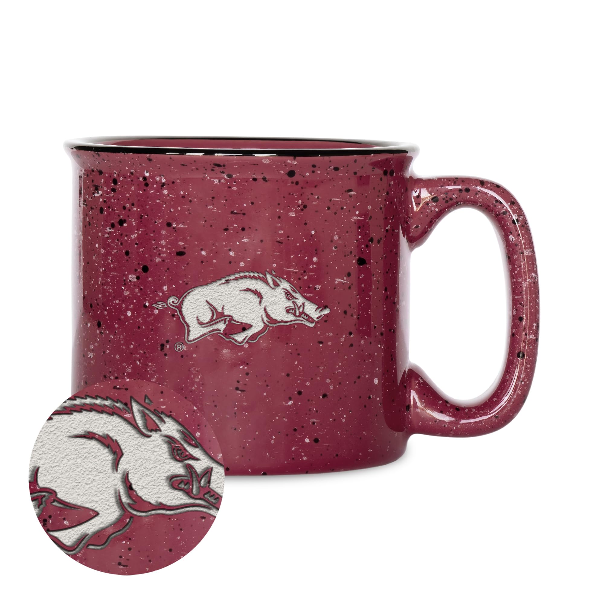 Tasse Arkansas Razorbacks gravée au laser : mug chic en céramique 445ml