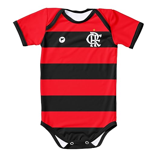Body Body Listrado (Proteção UV) FLA Torcida Babybebê-unissex