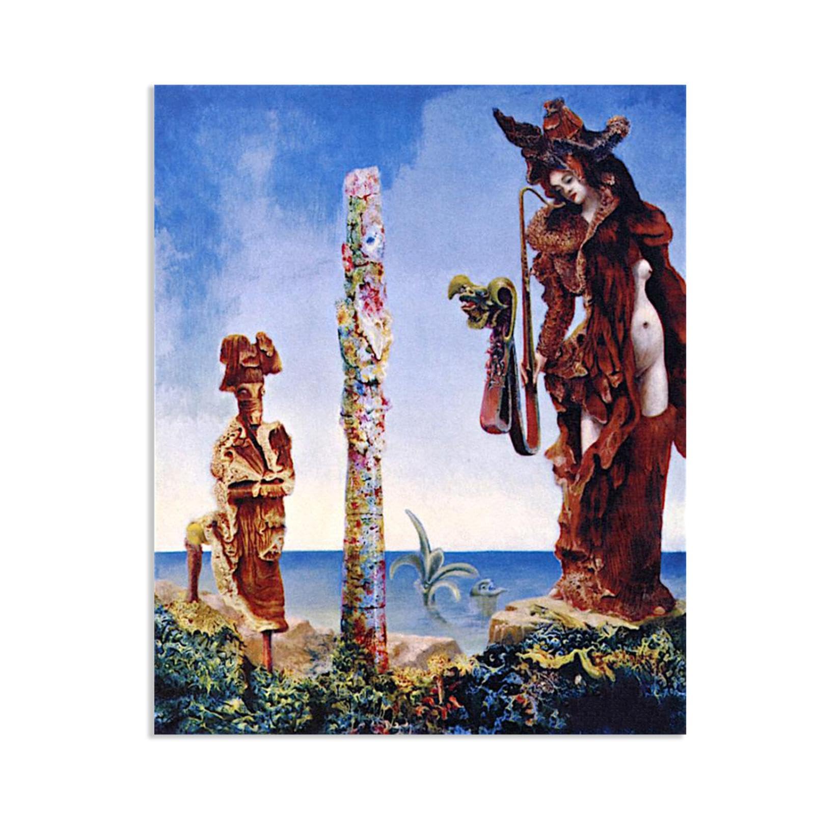 MYCGGDGH BerüHmte GemäLde auf Leinwand Max Ernst Poster,Napoleon in the Wilderness,Leinwandbilder Surrealismus Wanddekoration füR Wohnzimmer BüRo Moderne RäUme65x50cm(26x19in) Frameless