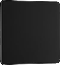 Placa plana sin tornillos, color negro mate