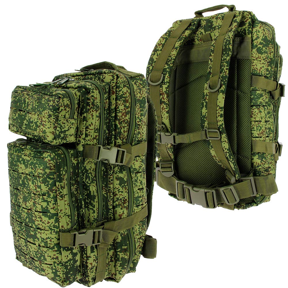 GOLAN™ 36L Assault Backpack Tactical Rucksack Laser Cut Molle Camping Travel Bag (Pick a Colour) (Russian Camo)