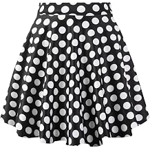 PUKAVT Womens Basic Casual Skirt A-Line Mini Skater Skirt | High Waist Flared skirt, Cute Skirts Y2k, Halloween Skirt, Role Play Skirt, Date Night Skirt, Work Skirt, Vacation Skirt