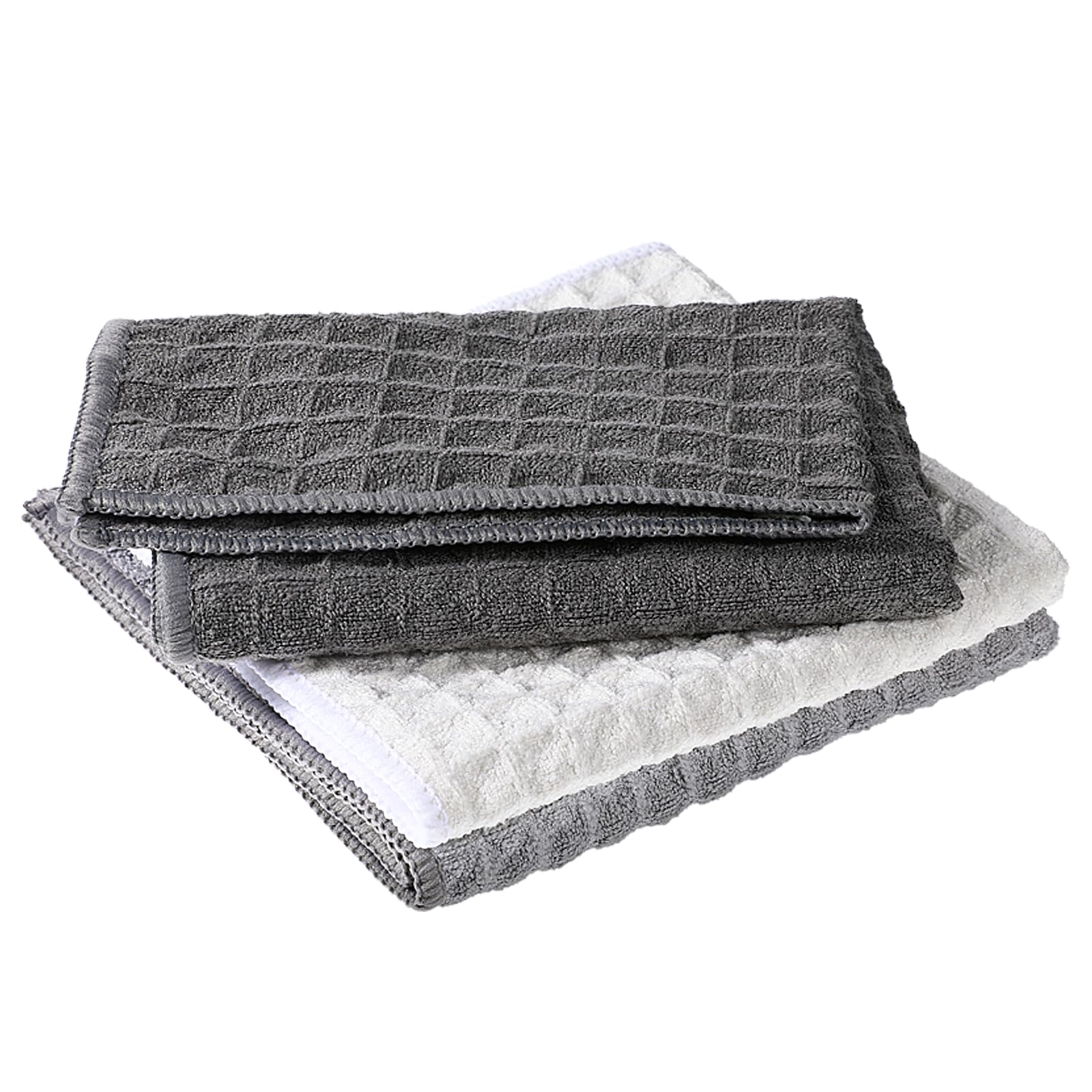 3 Pcs Professional Grade Microfiber Towel Waffle Microfiber Cleaning Cloth for Glass 12x12" Barista Micro Cloth Coffee Towels for Coffee Bar Espresso