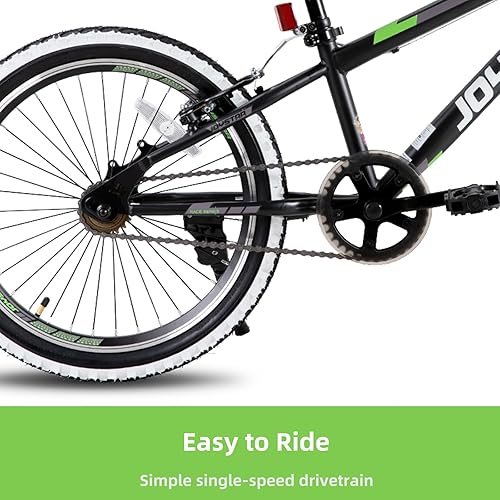 Miniatura 3 de JOYSTAR Lubbock - Bicicleta para niños y niñas de 7 a 12 años, bicicleta de montaña rígida para niños con transmisión de 1 velocidad7 velocidades,