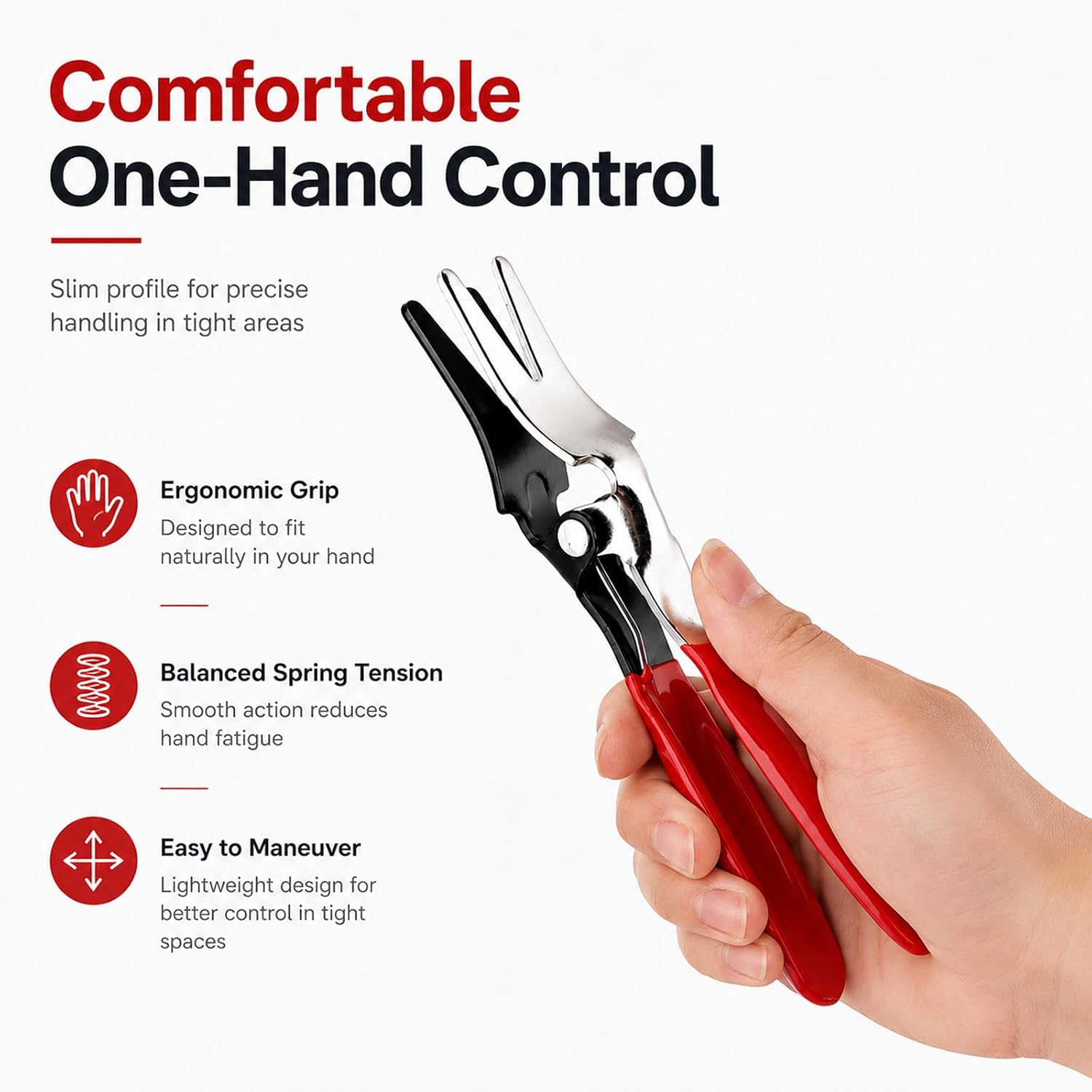 Automotive Hose Removal Pliers – A Removing and Separating Tool for Fuel and Vacuum Lines, Suitable for the Maintenance and Removal of Oil, coolant, Brake, and Other Automotive Fluid Lines.