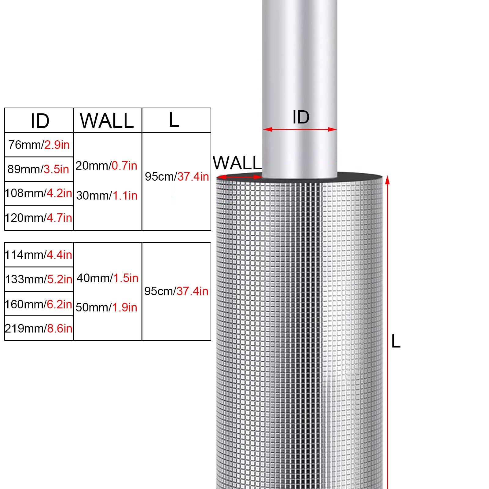 Relleno aislante para tuberías Tamaños múltiples del tubo aislamiento de la espuma papel aluminio for los tubos agua fría calientes al aire libre interiores(16*5*95cm/6.2*1.9*37.4in)