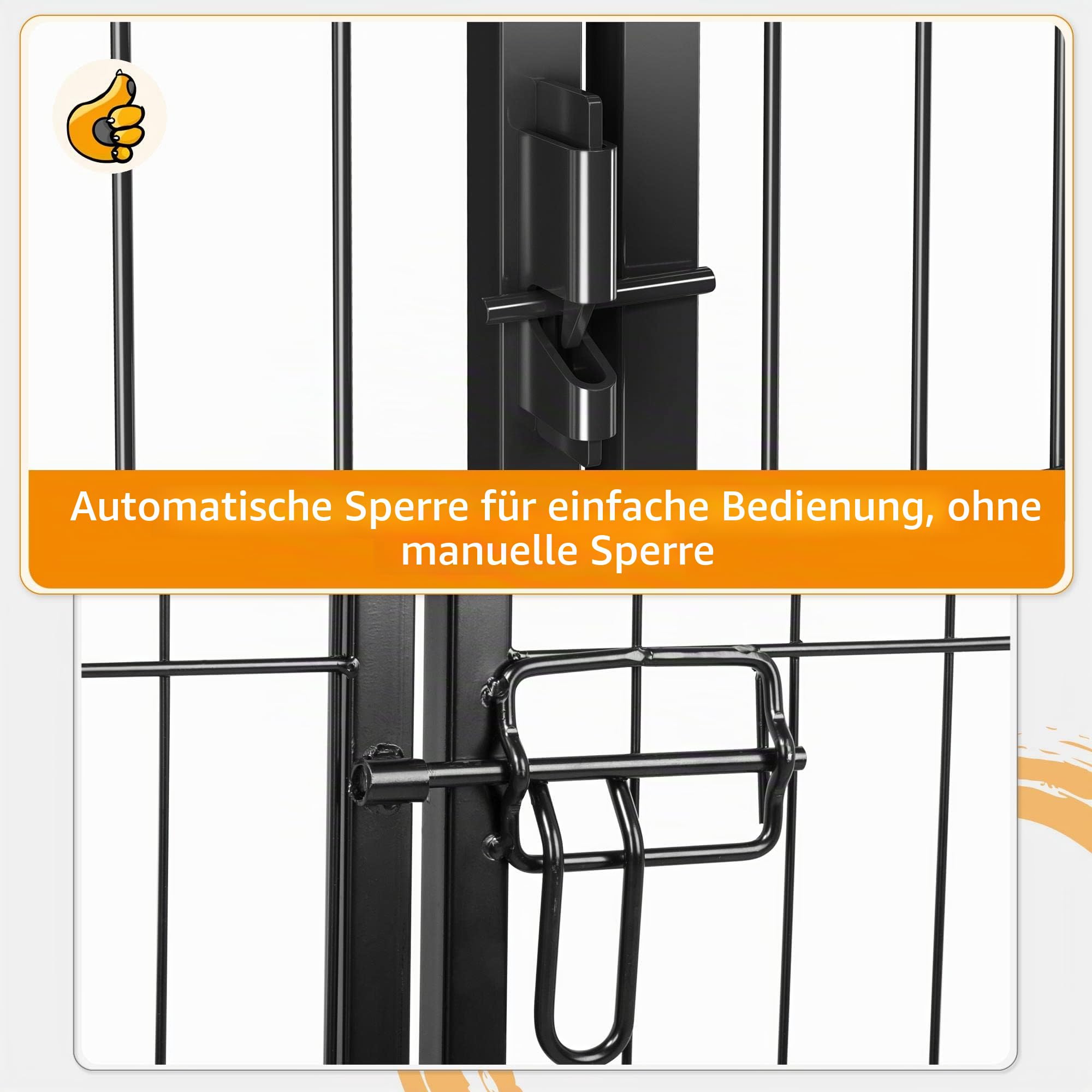 Yaheetech 8 Elemente Welpenauslauf Welpengehege mit Tür Absperrgitter 80 x 80cm Freilaufgehege Welpenzaun für Hasen Kaninchen Hunde Meerschweinchen